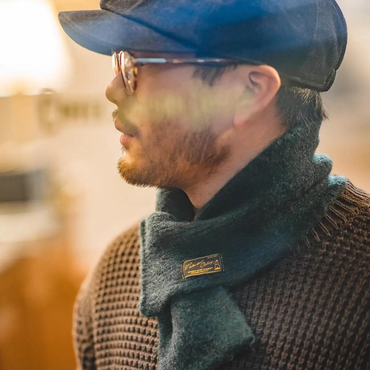 Wool Scarf Men - Maden Bufanda Tejida de Mohair Sintético