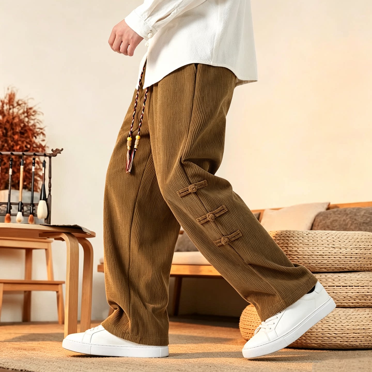 Corduroy Pant Warm - Pantalones para Hombre, Nuevos, Cálidos para