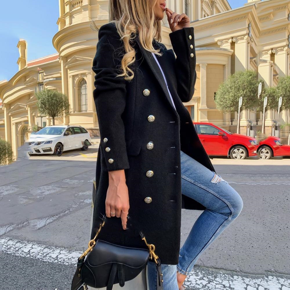 Abrigo largo de lana para muje - Wool Coat Peacoat reseña y precio
