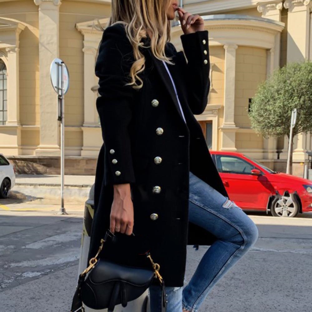 Abrigo largo de lana para muje - Wool Coat Peacoat reseña y precio