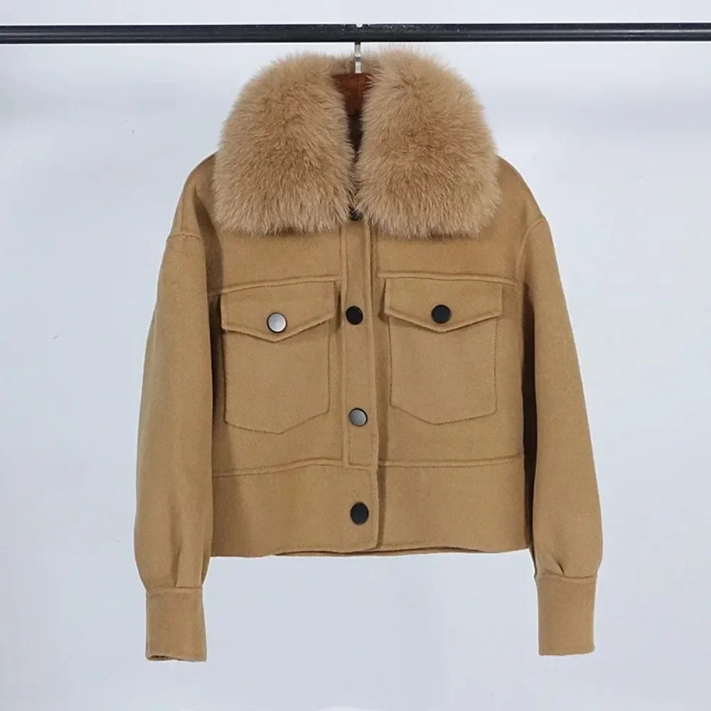 Abrigo de piel de lana para mu - Wool Coat Peacoat reseña y precio