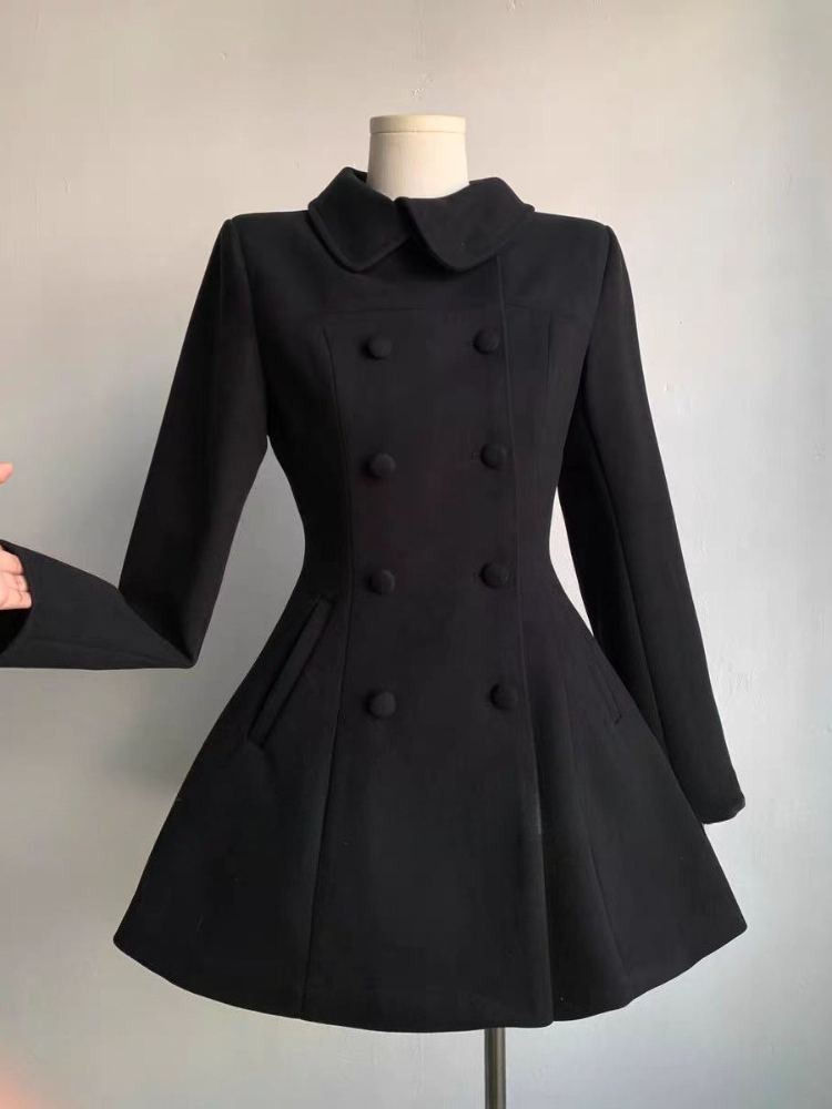 Abrigo de lana negro estilo co - Wool Coat Peacoat reseña y precio