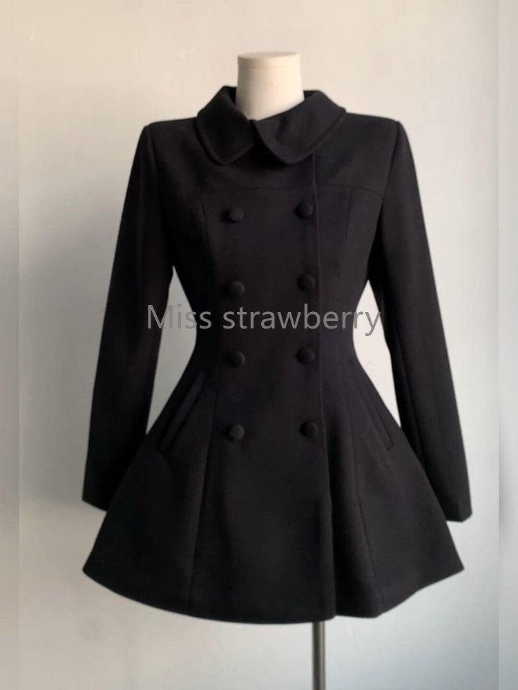 Abrigo de lana negro estilo co - Wool Coat Peacoat reseña y precio