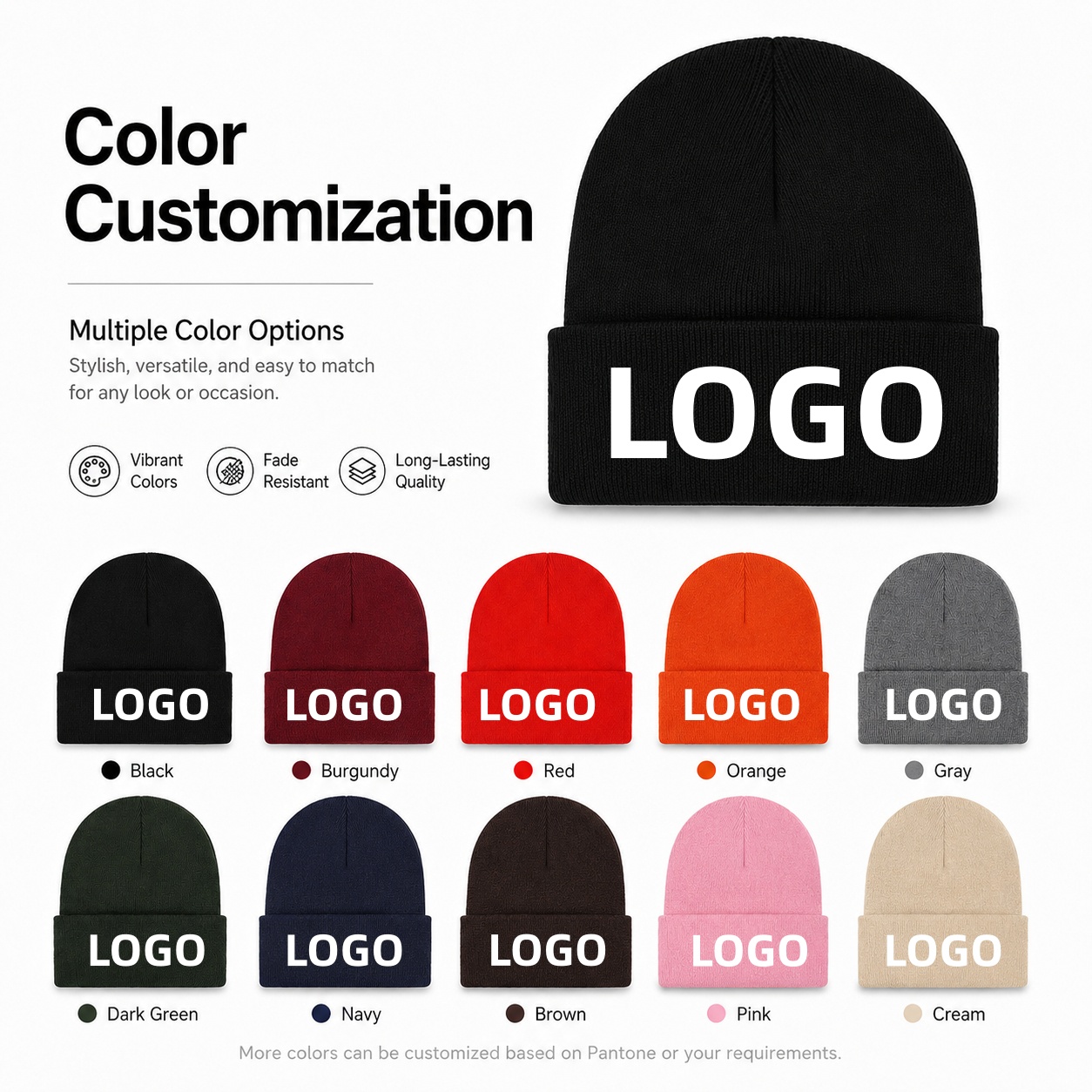 Gorros de Punto Personalizados - Knit Beanie Hat Warm reseña y precio