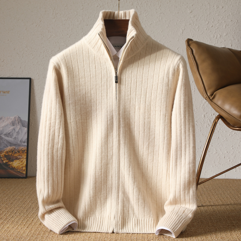 Cárdigan con cuello levantado  - Wool Coat Peacoat reseña y precio