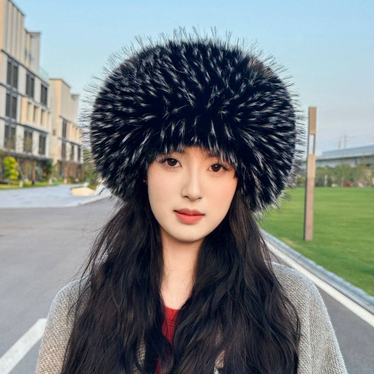 Gorro circular de felpa suave  - Knit Beanie Hat Warm reseña y precio