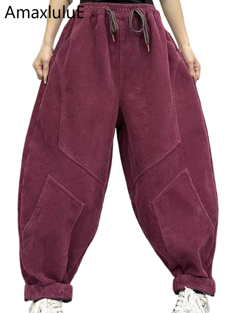 Amax LuluE diseño invierno señ - Corduroy Pant Warm reseña y precio